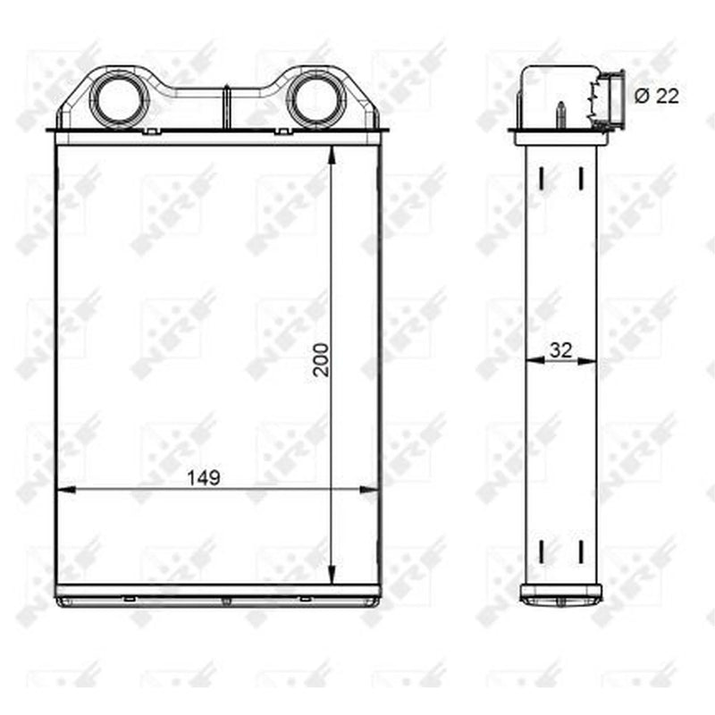 NRF Heater Matrix Core Heat Exchanger 54341