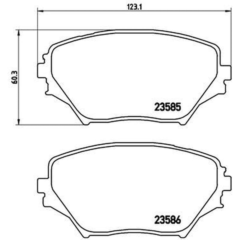 Brembo 4 x Front Brake Pad Set P83055