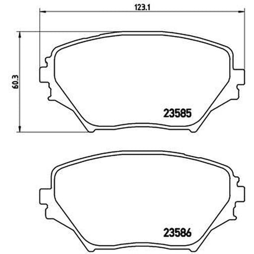 Brembo 4 x Front Brake Pad Set P83055