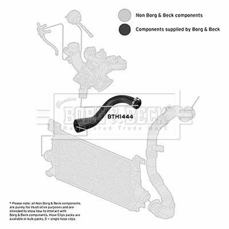 Borg & Beck Intercooler Turbo Charge Air Hose BTH1444
