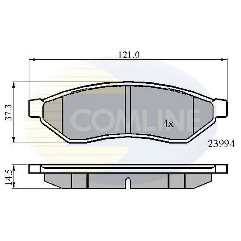 Comline 4 x Rear Brake Pad Set CBP01190
