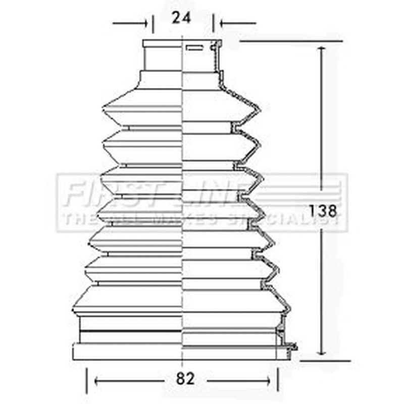 First Line Drive Shaft Bellow Kit Front Left Thermoplast FCB2226