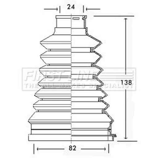 First Line Drive Shaft Bellow Kit Front Left Thermoplast FCB2226