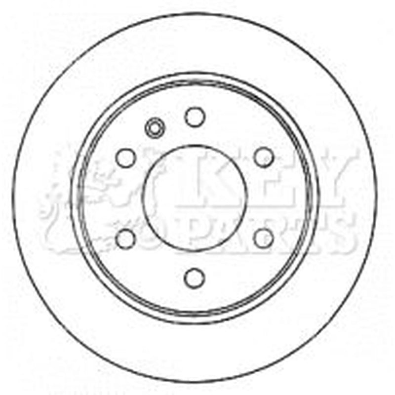 Key Parts 2 x Solid Rear Brake Discs KBD4571