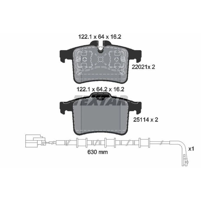 Textar Rear Brake Pad Set 2202101
