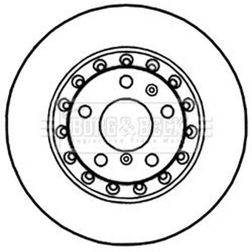 Borg & Beck 2 x Vented Rear Brake Discs BBD4547