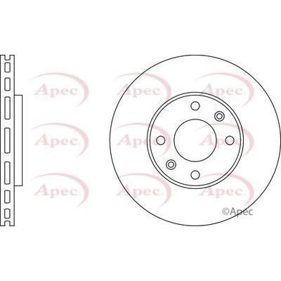 Apec Brake Disc Front Fits Citroen Berlingo C2 C3 C4 C5 Ds3 Xsara Ds O Apec  - Town Parts