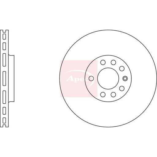 Apec 2 x Vented Front Brake Discs DSK2275