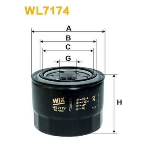 WIX Engine Oil Filter WL7174