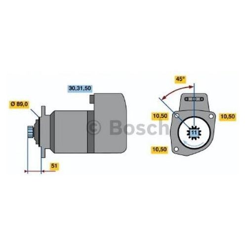 Bosch Reman Starter Motor (Hgv) 1326 0986013260 Bosch  - Town Parts