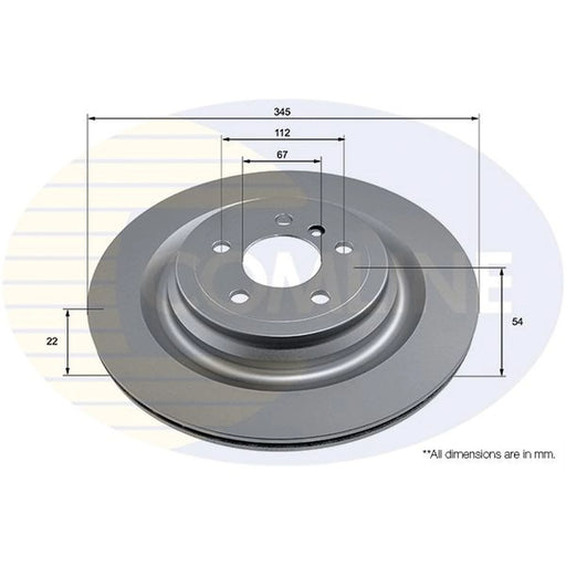 Comline 2 x Internally Vented Rear Brake Discs ADC4082V