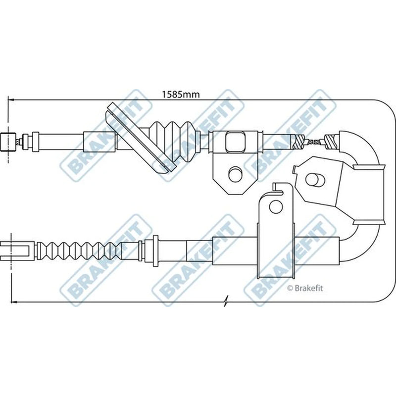 Apec Handbrake Cable Right Rear BBC3428