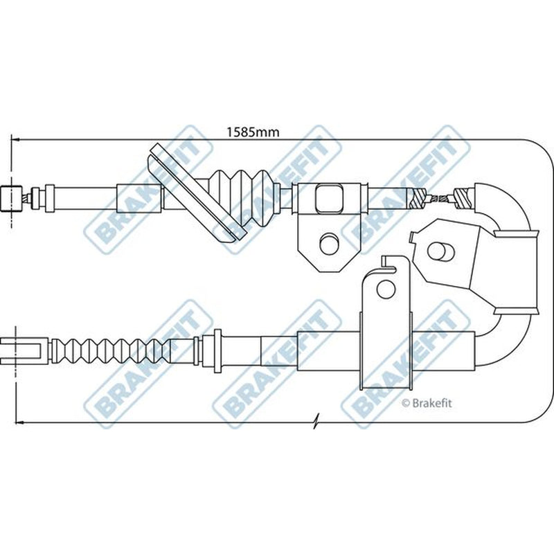 Apec Handbrake Cable Right Rear BBC3428