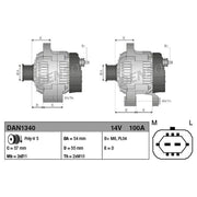 Denso Car Alternator 12V DAN1340