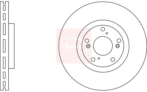 Apec 2 x Brake Disc Set Vented