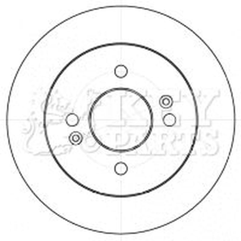 Key Parts 2 x Solid Rear Brake Discs KBD4529