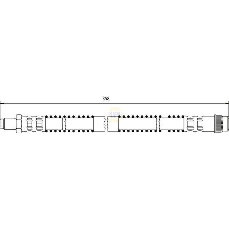 NAPA Brake Hydraulic Hose Line Rear NBH1429