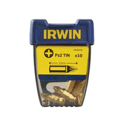 IRWIN® Screwdriver Bits Pozidriv PZ2 25mm Titanium (Pack 10) - 10504342