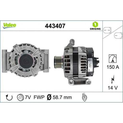 Valeo Car Alternator 12V 443407
