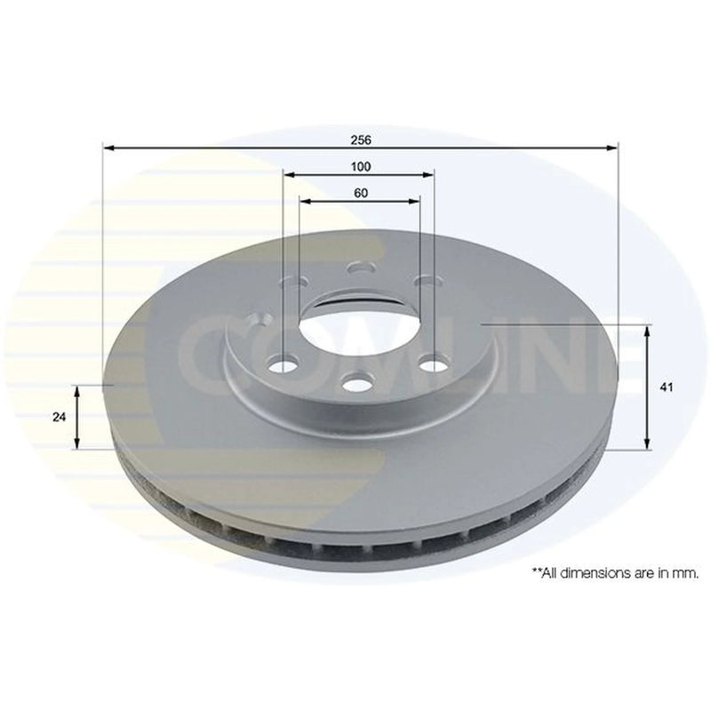 Comline 2 x Internally Vented Front Brake Discs ADC1105V