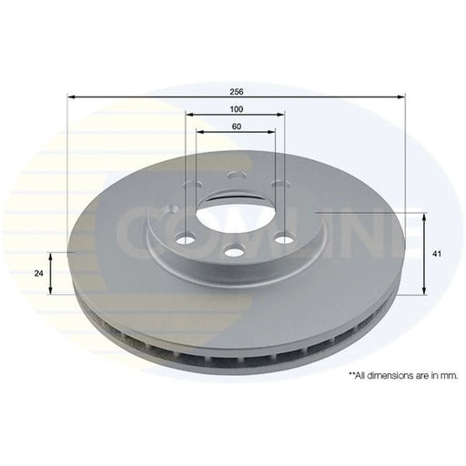 Comline 2 x Internally Vented Front Brake Discs ADC1105V
