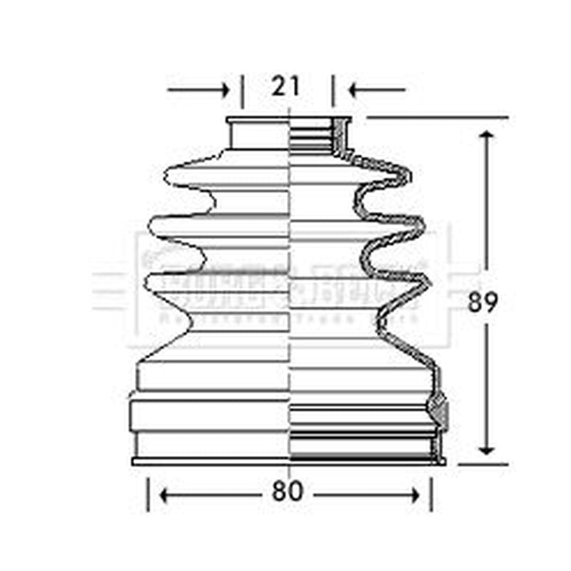 Borg & Beck Drive Shaft Bellow Kit Front Left BCB2787
