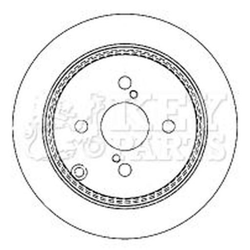 Key Parts 2 x Solid Rear Brake Discs KBD4378