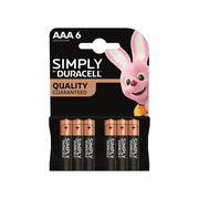 Duracell Simply Batteries AAA x 6 S18451 - S18451