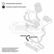 Borg & Beck Intercooler Turbo Charge Air Hose BTH1397