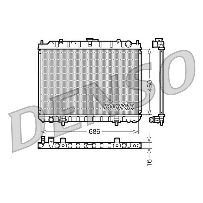 Denso Engine Radiator DRM46023
