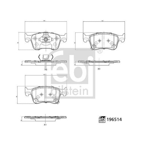 Febi Front Brake Pad Set 196514