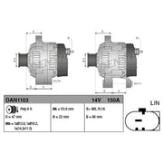 Denso Car Alternator 12V DAN1103