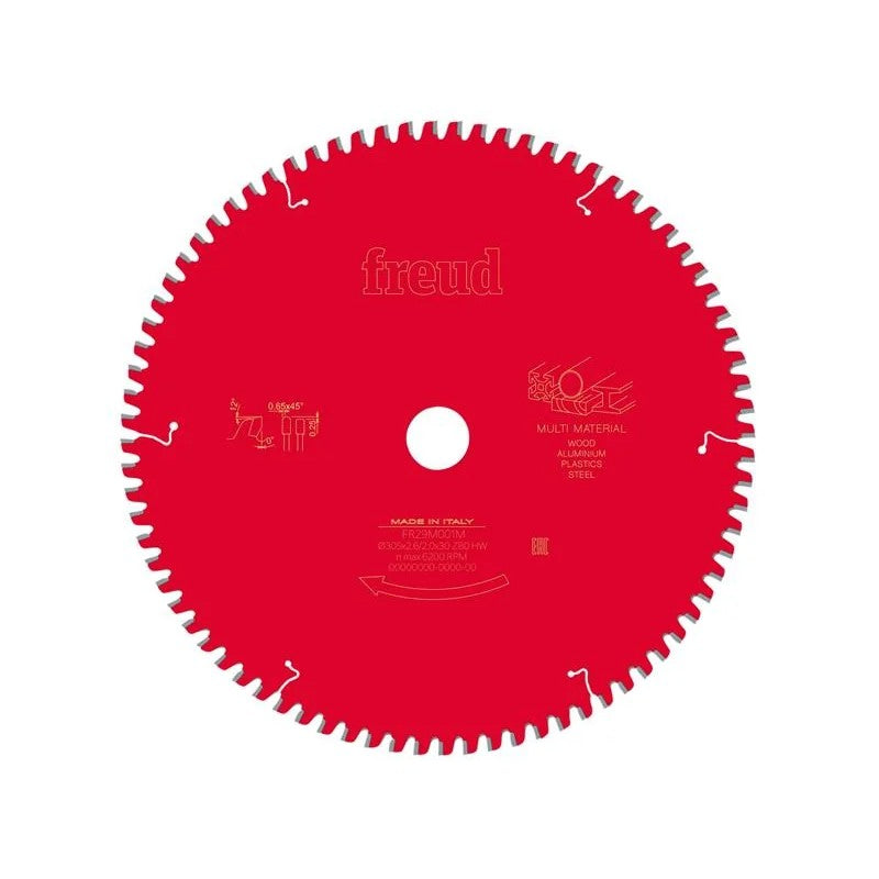 Freud Multi-Material Mitre Saw Blade 305 x 30 x 2.6/2mm x 72T - F03FS09891