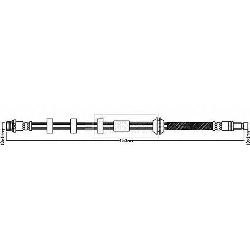 Borg & Beck Brake Hydraulic Hose Line Front L BBH8238