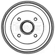 Borg & Beck Brake Drum Assembly Rear BBR7205