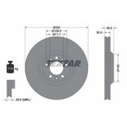 Textar 2 x Front Brake Discs 92129503
