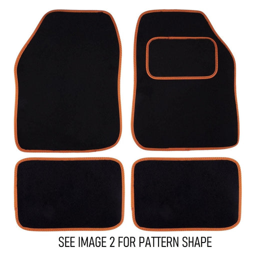 Tailored fit Carpet Floor Mat for Dacia Duster 2 2018+ onwards 4 piece with Orange trim UKB4C  - Town Parts