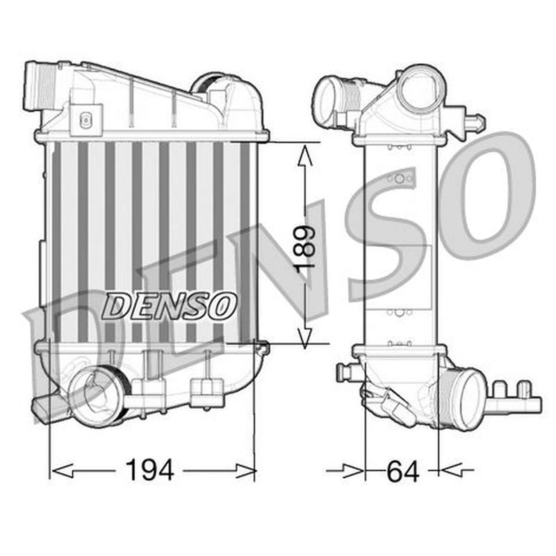Denso Intercooler (Charge Air Cooler) Left DIT02027