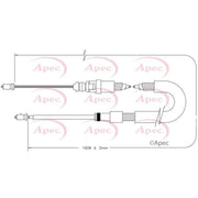 Apec Handbrake Cable Left Rear CAB1410