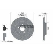 Textar 2 x Perforated Rear Brake Discs 92317505