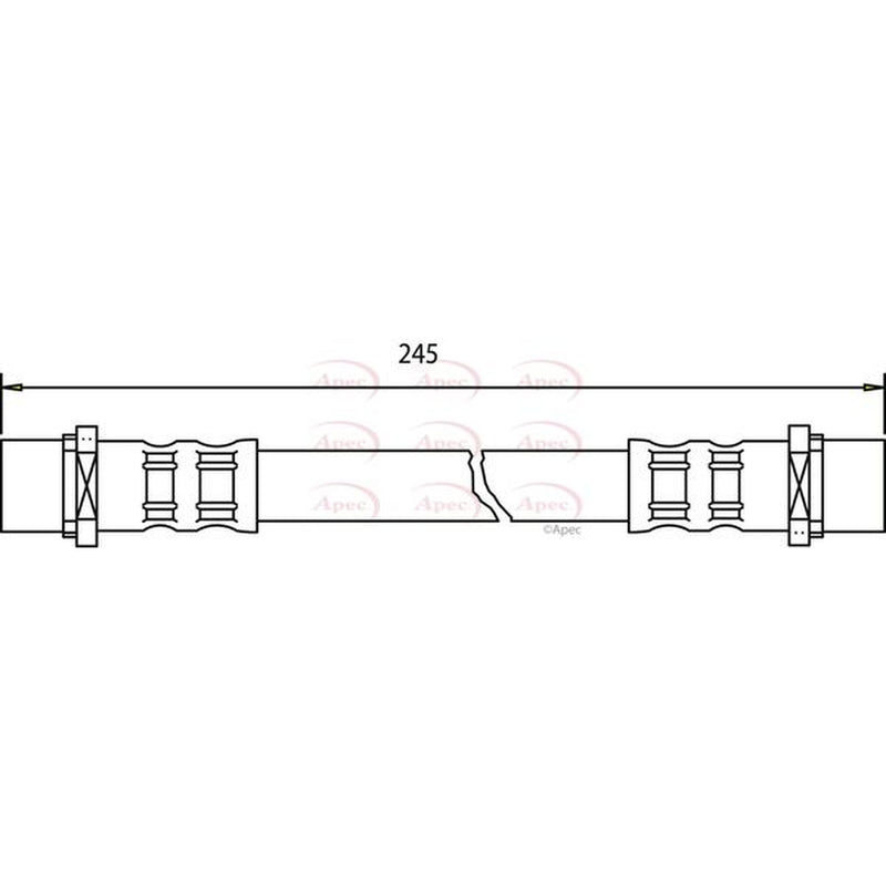 Apec Brake Hydraulic Hose Line Rear HOS3238