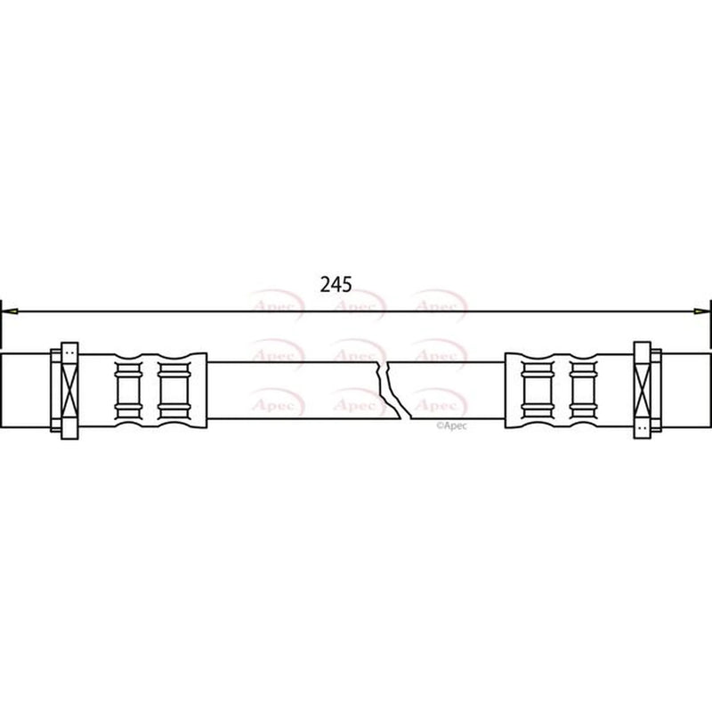 Apec Brake Hydraulic Hose Line Rear HOS3238