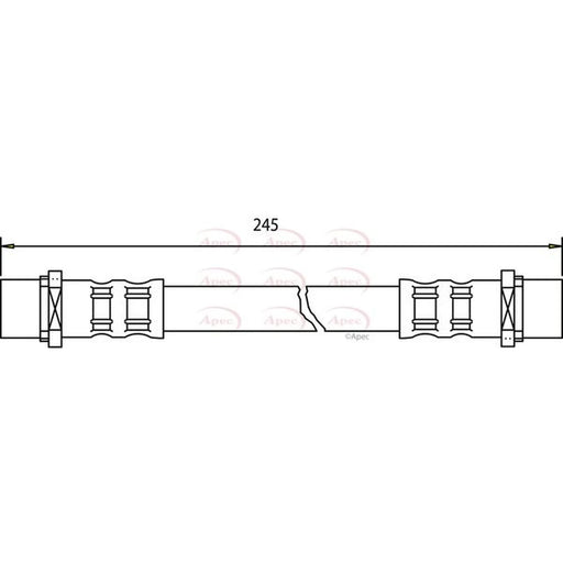 Apec Brake Hydraulic Hose Line Rear HOS3238