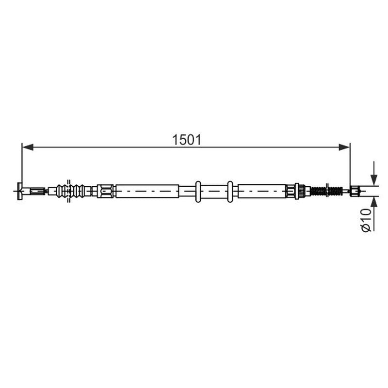 Bosch Handbrake Cable Left Rear 1 987 477 969
