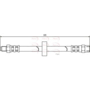 Apec Brake Hydraulic Hose Line Rear HOS3170