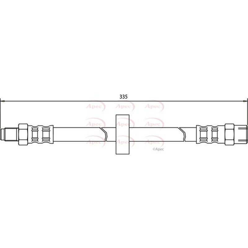 Apec Brake Hydraulic Hose Line Rear HOS3170