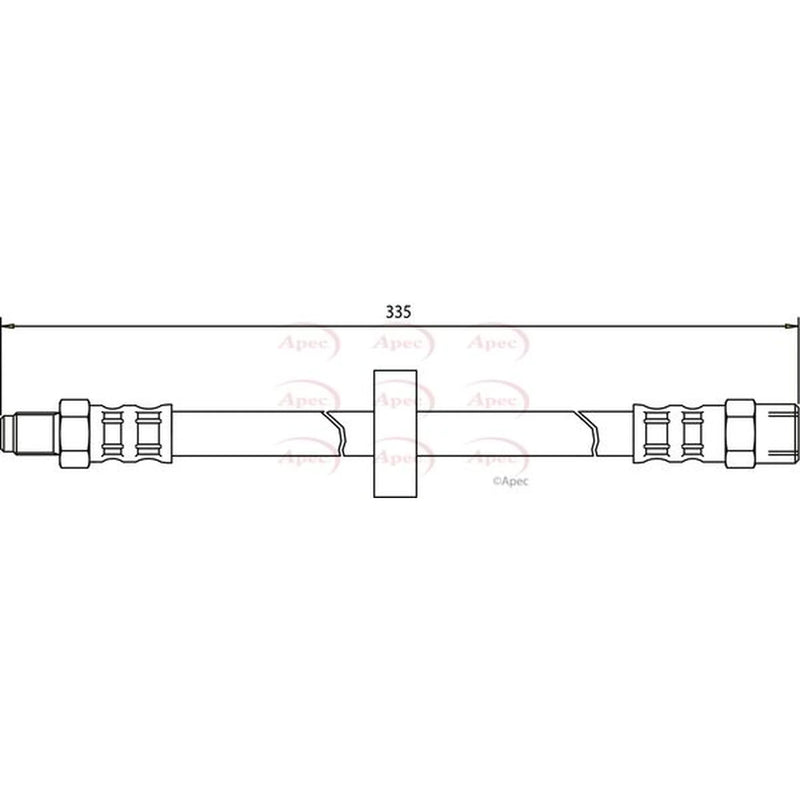Apec Brake Hydraulic Hose Line Rear HOS3170