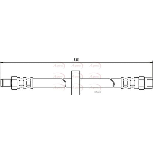Apec Brake Hydraulic Hose Line Rear HOS3170