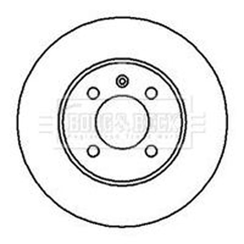 Borg & Beck 2 x Solid Front Brake Discs BBD4037