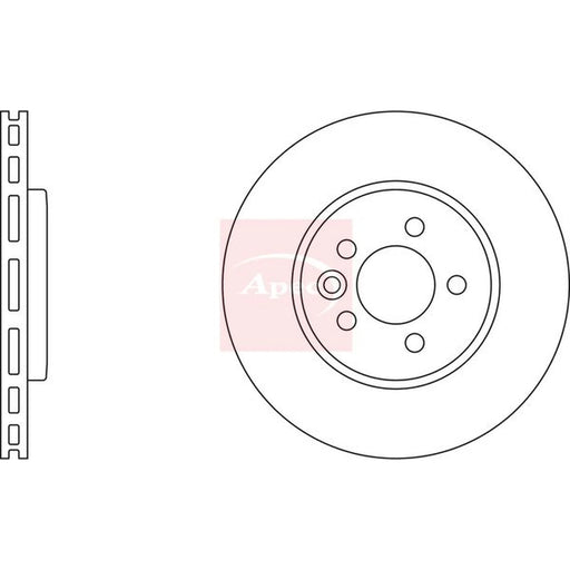 Apec 2 x Vented Front Brake Discs DSK835
